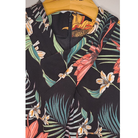 Copied - Rachel Roy Plus Harland Floral Palms Crepe Back Scuba Dress Size 14W - Picture 6 of 8